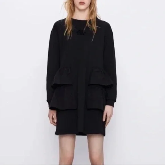 Zara | Dresses | Zara Black Tiered Dress Sz M | Poshmark Zara | Dresses | Zara Black Tiered Dress Sz M | Poshmark
